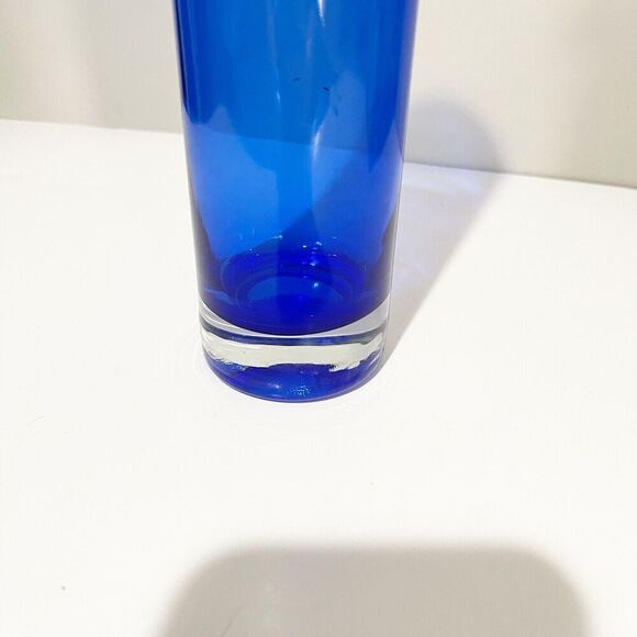 LSA International Krosno Stem Bud Vase Cobalt Blue Poland Studio Art Glass - Picture 11 of 16